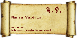 Merza Valéria névjegykártya